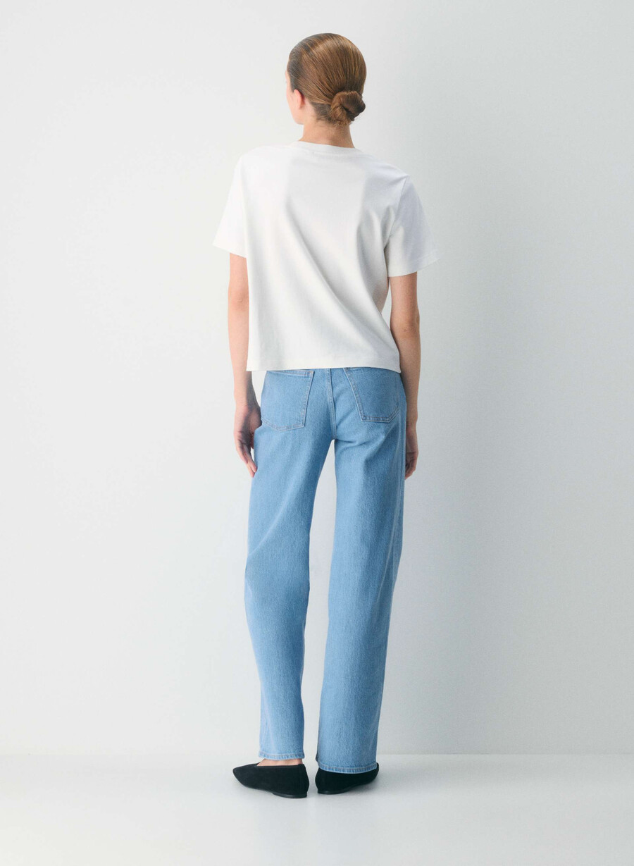 denim forum remy høy-rise brede jeans ekte super lys blå