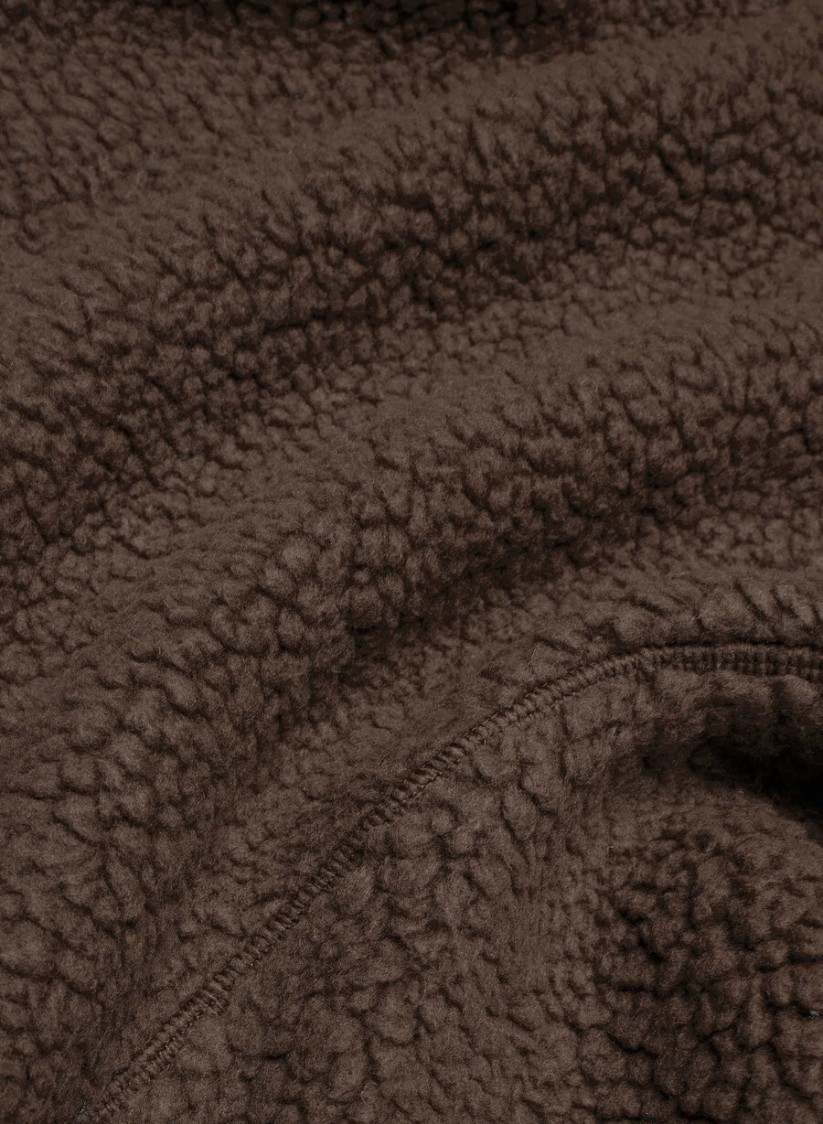 polartec thermal pro hettegenser med halv glidelås rich mocha brun