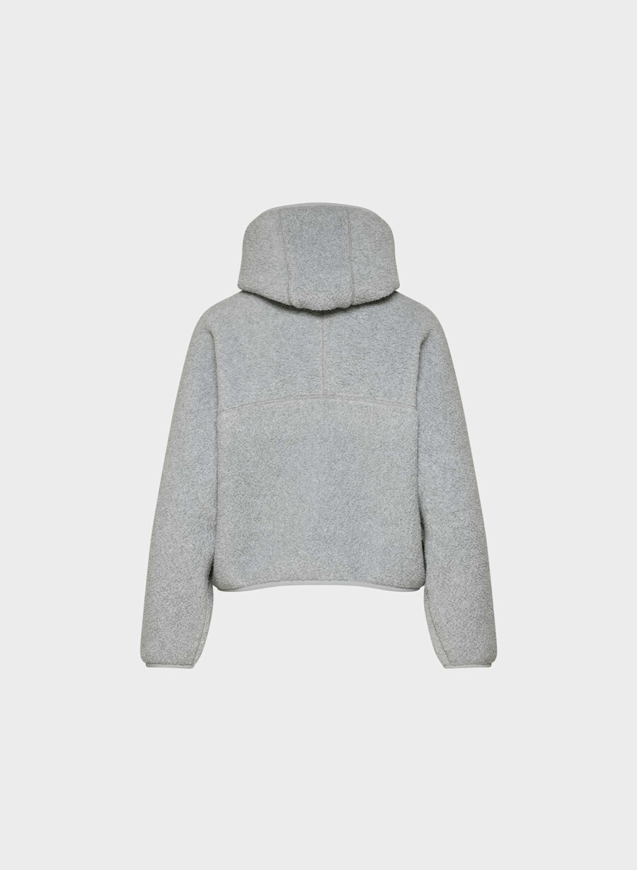 polartec thermal pro hettegenser med halv glidelås og høy hofte heather athletic grey