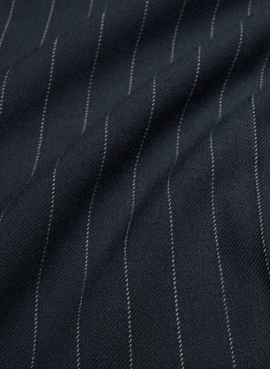 the effortless pant - twill svart stripe dk nt nvyg