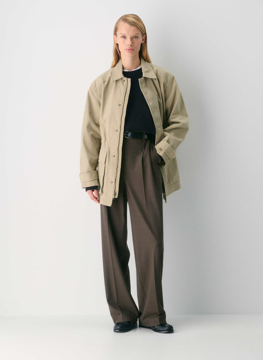 the effortless pant – twill merle chk cl tph ch