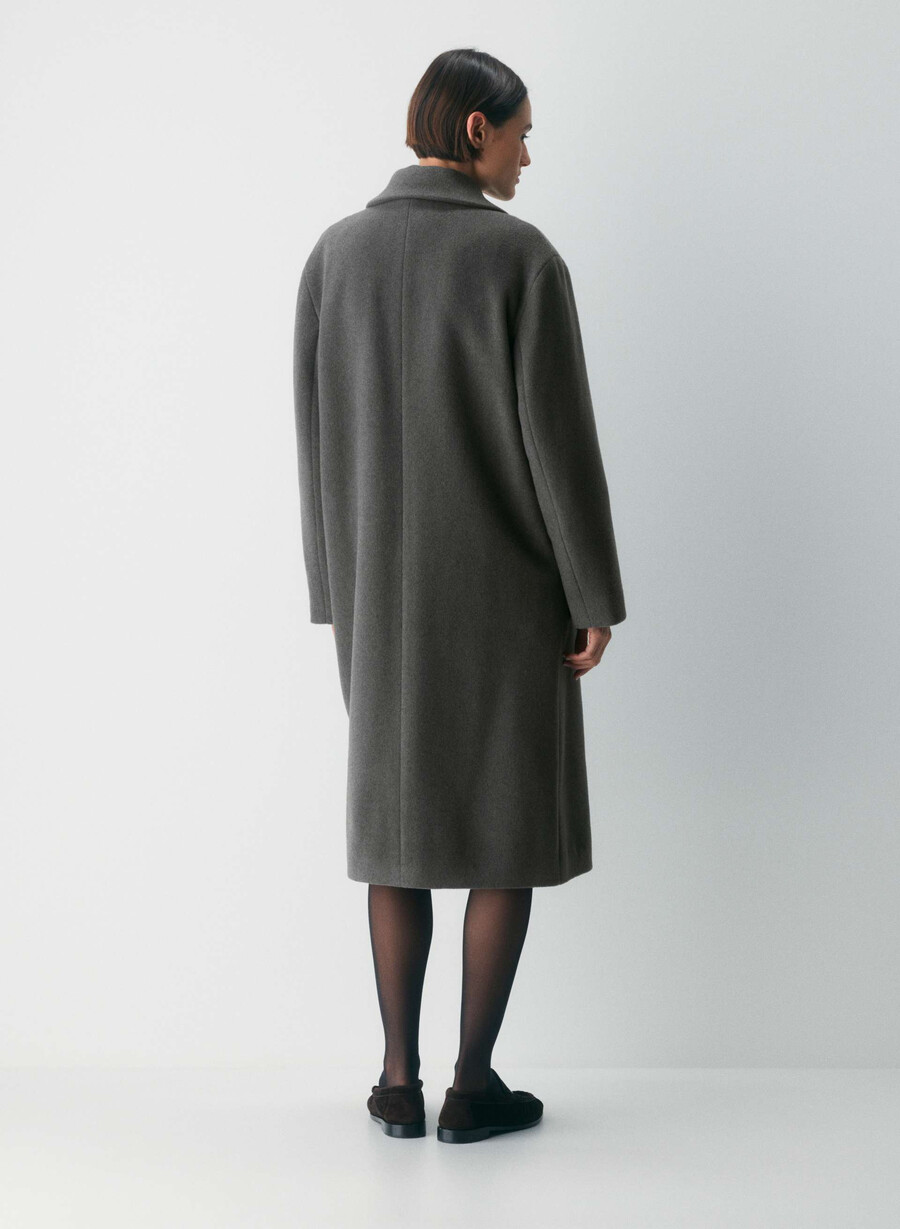 den eneste kåpen - myk ullkasjmir heather charcoal