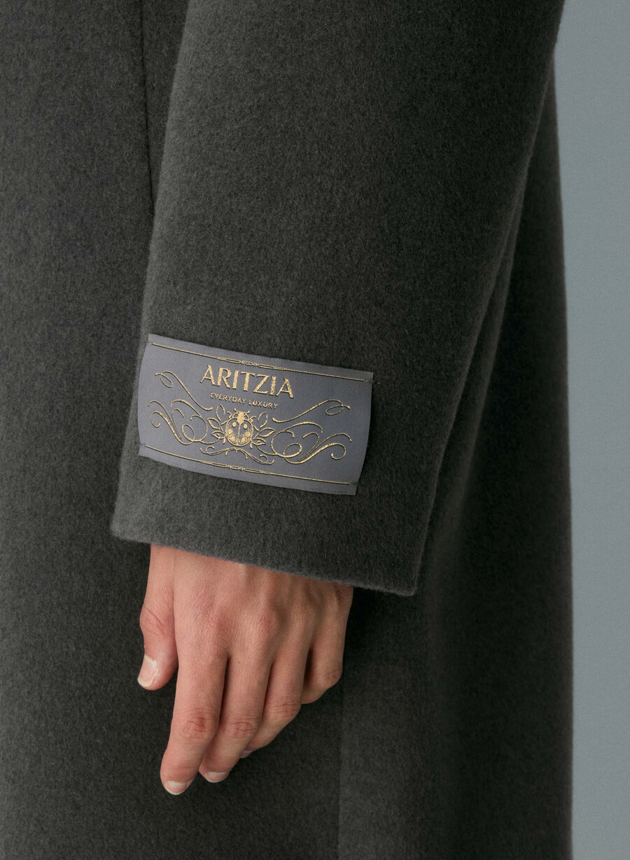 den eneste kåpen - myk ullkasjmir heather charcoal