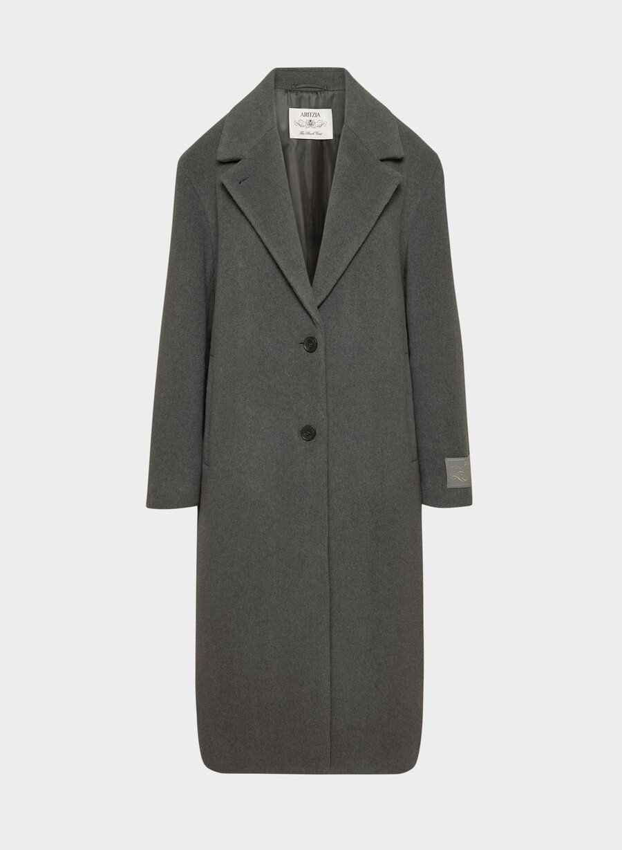 den eneste kåpen - myk ullkasjmir heather charcoal