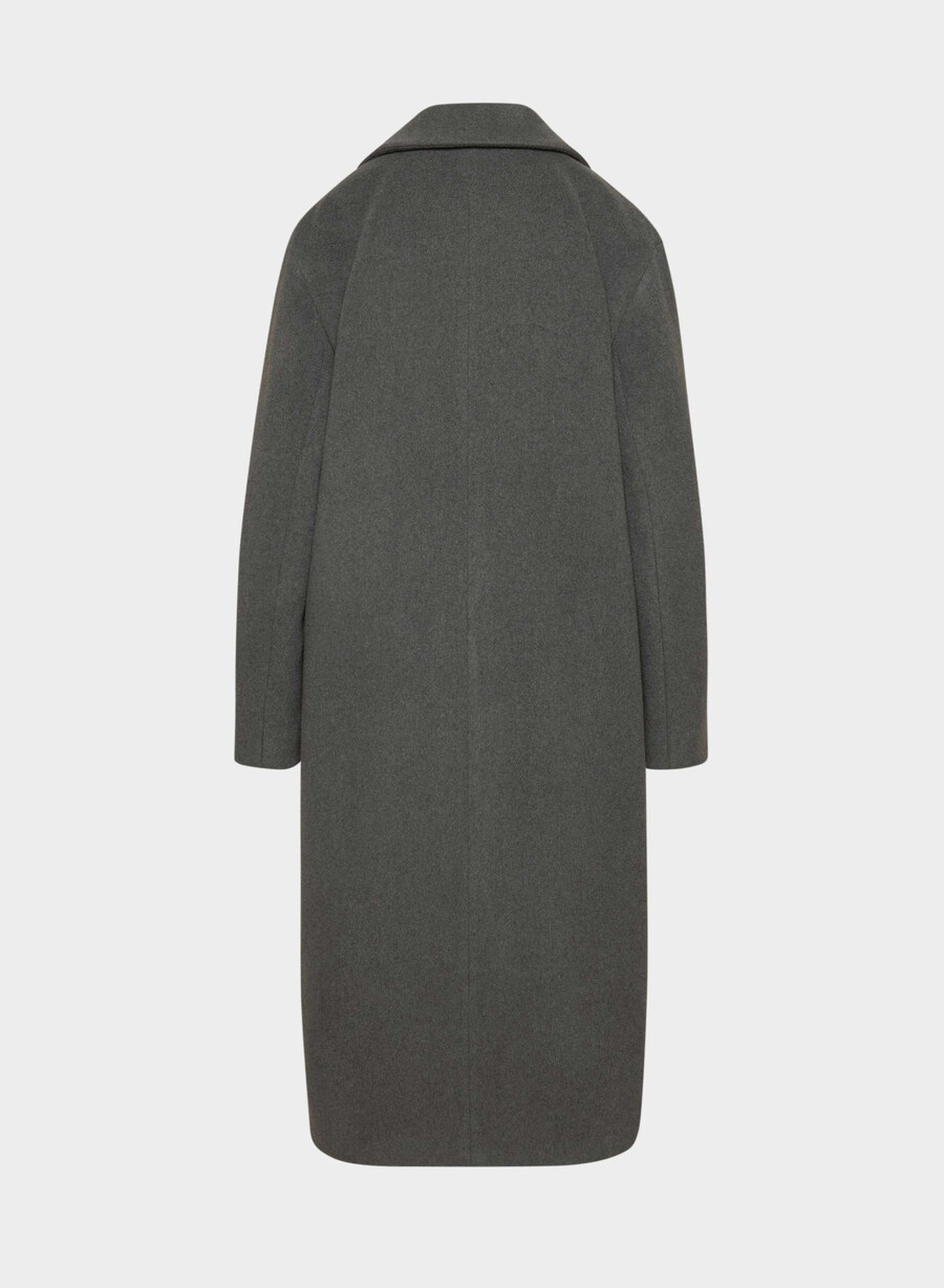 den eneste kåpen - myk ullkasjmir heather charcoal