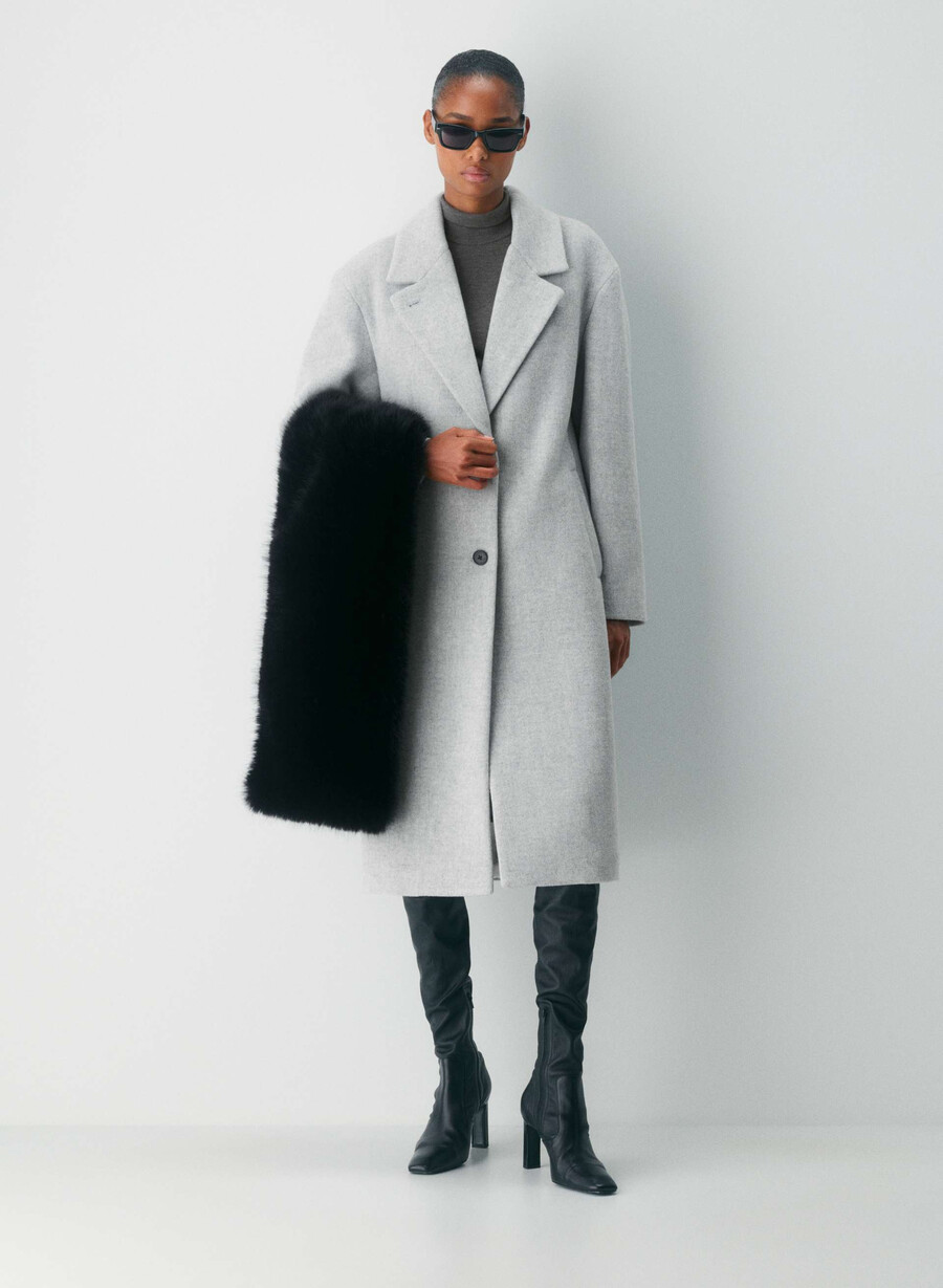 the only coat - myk ullkasjmir lys grÅ melang