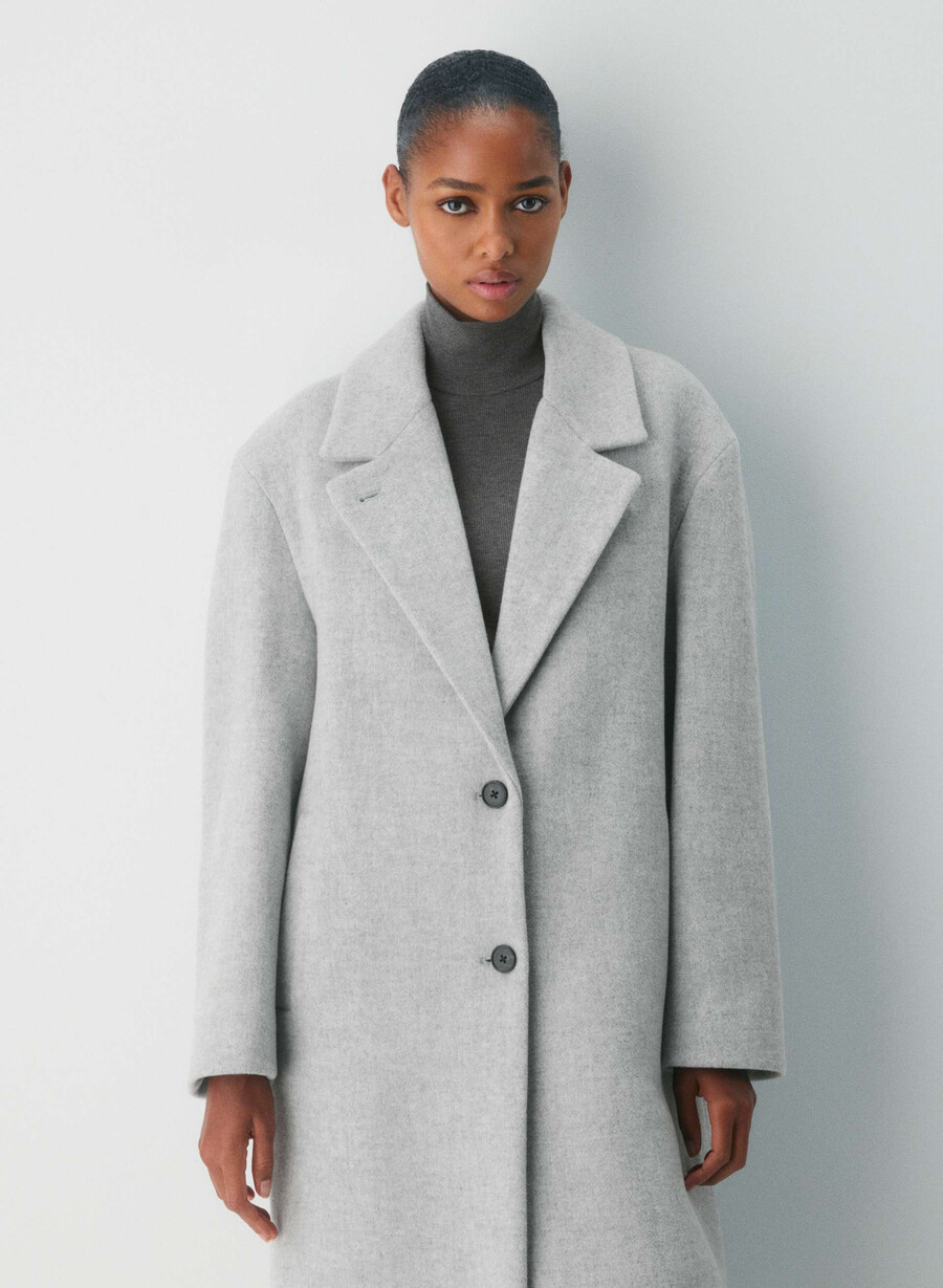 the only coat - myk ullkasjmir lys grÅ melang