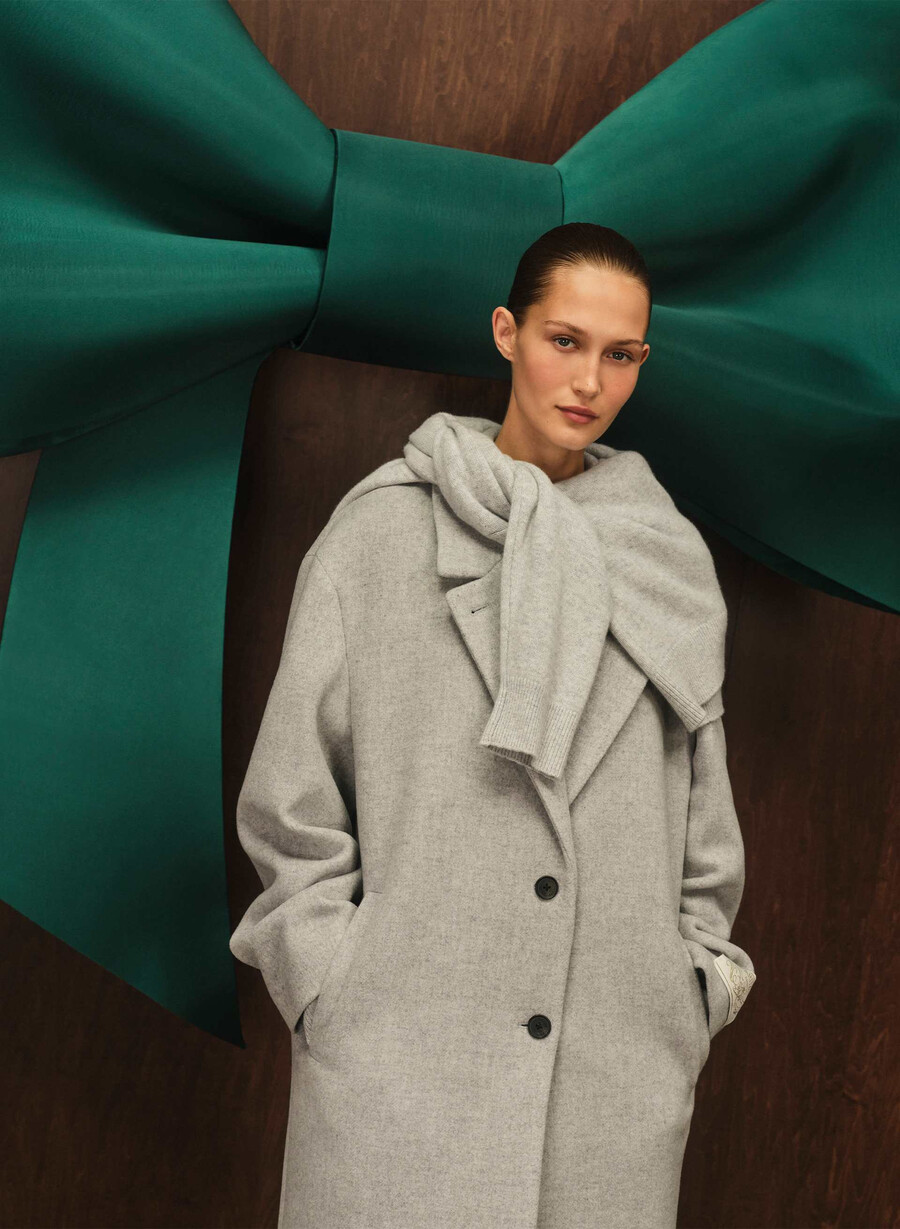 the only coat - myk ullkasjmir lys grÅ melang