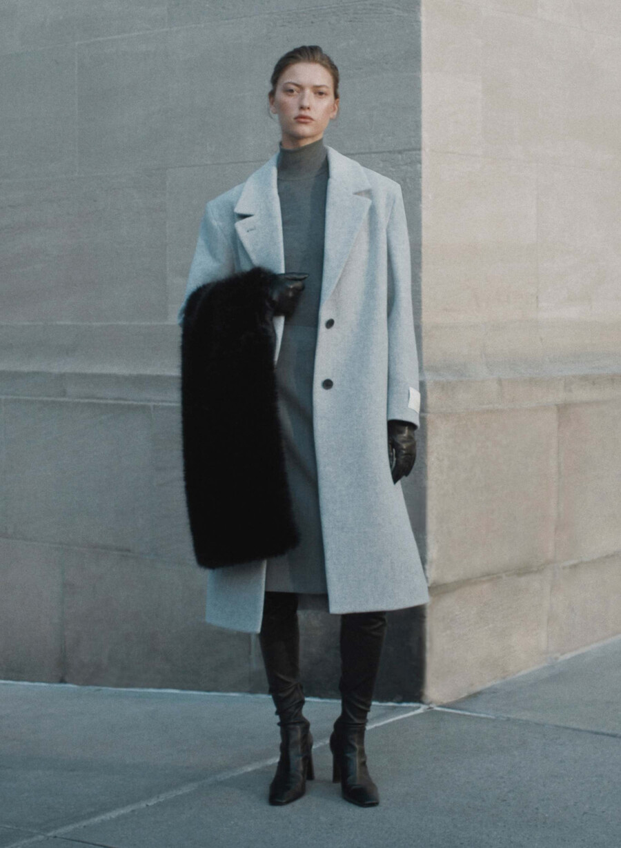 the only coat - myk ullkasjmir lys grÅ melang