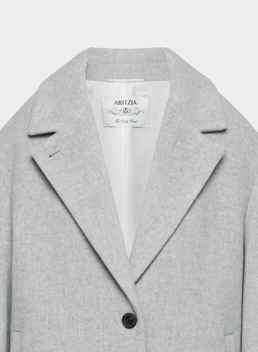 the only coat - myk ullkasjmir lys grÅ melang
