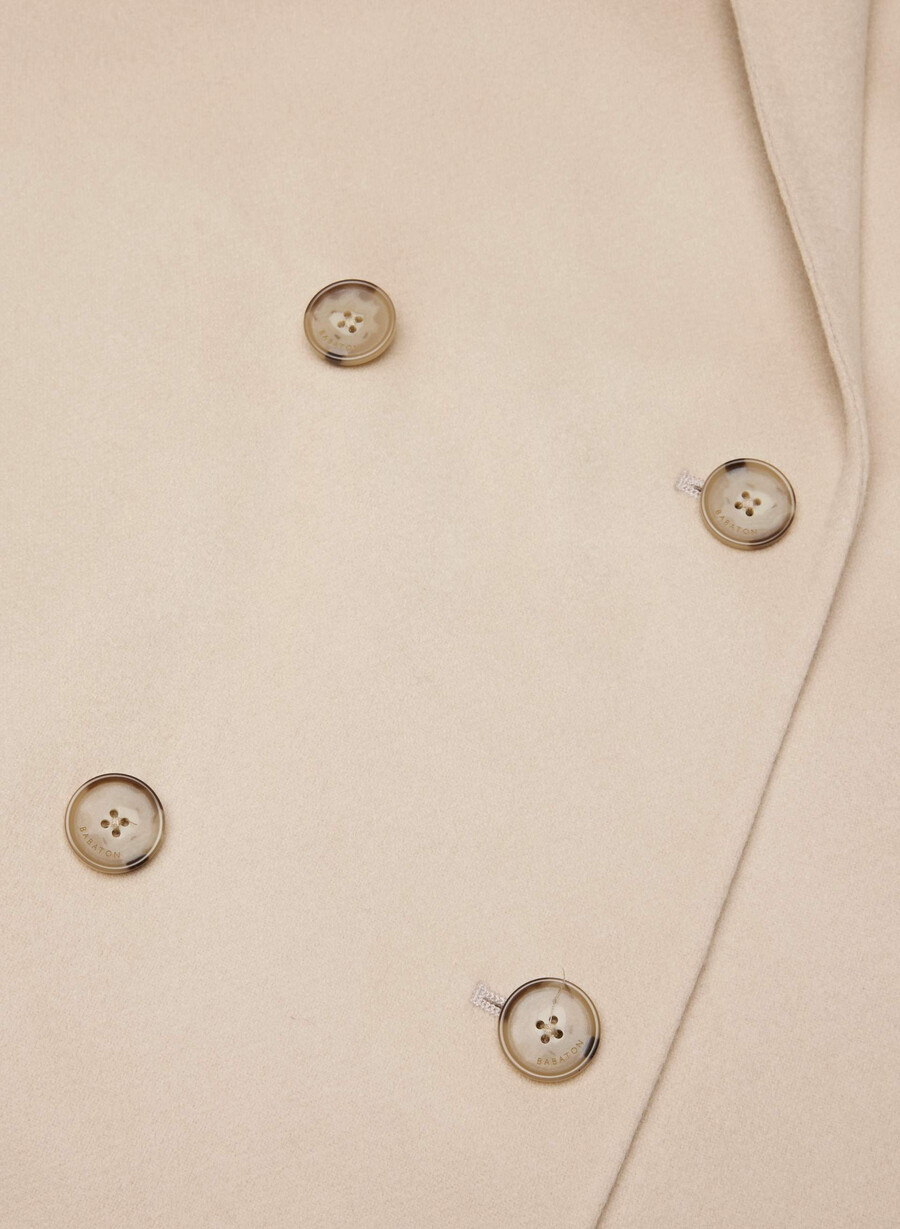 the slouch dobbeltsidig kåpe - luksuriøs rewool marcona beige