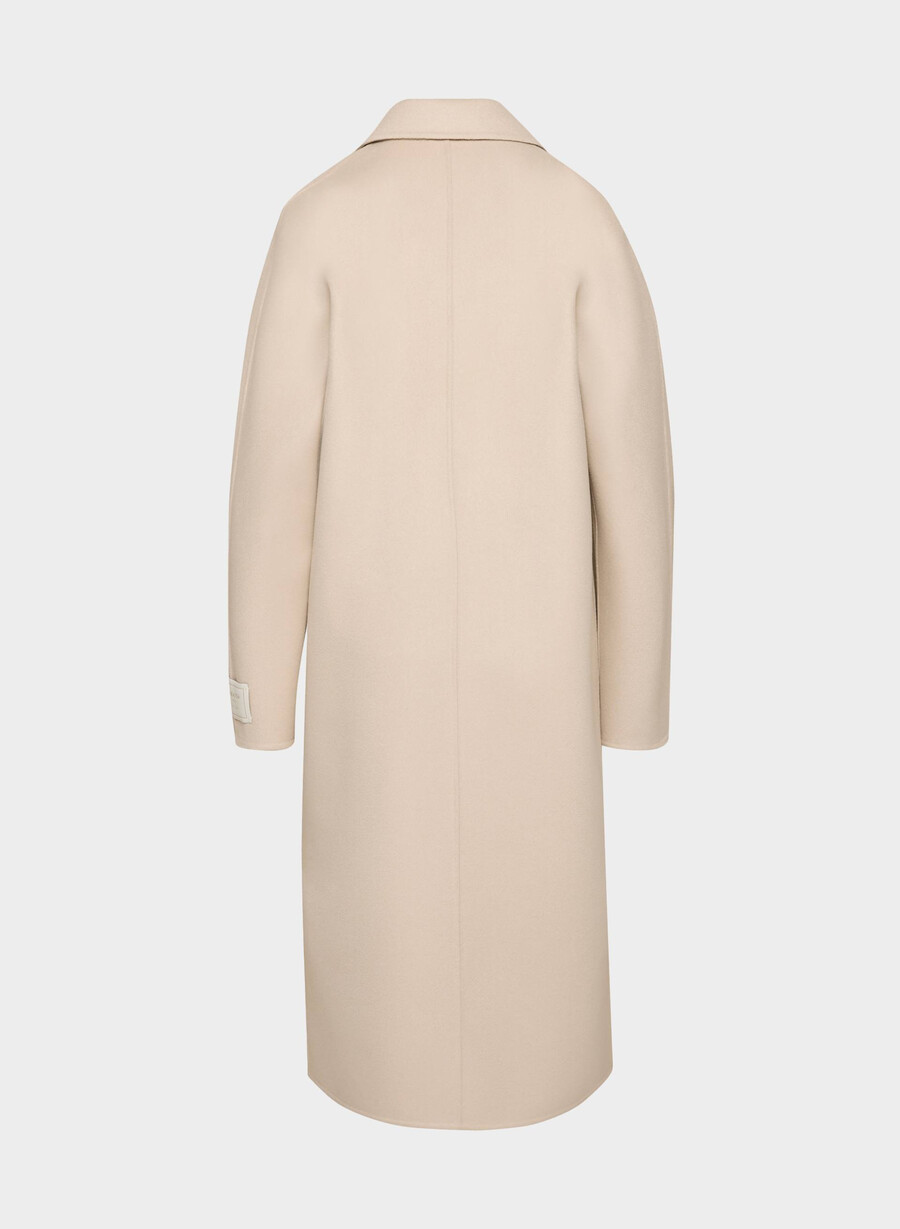 the slouch dobbeltsidig kåpe - luksuriøs rewool marcona beige