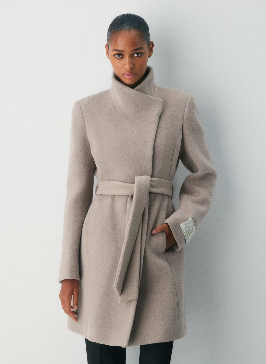connor-kåpen - myk ullkasjmir heather warm taupe