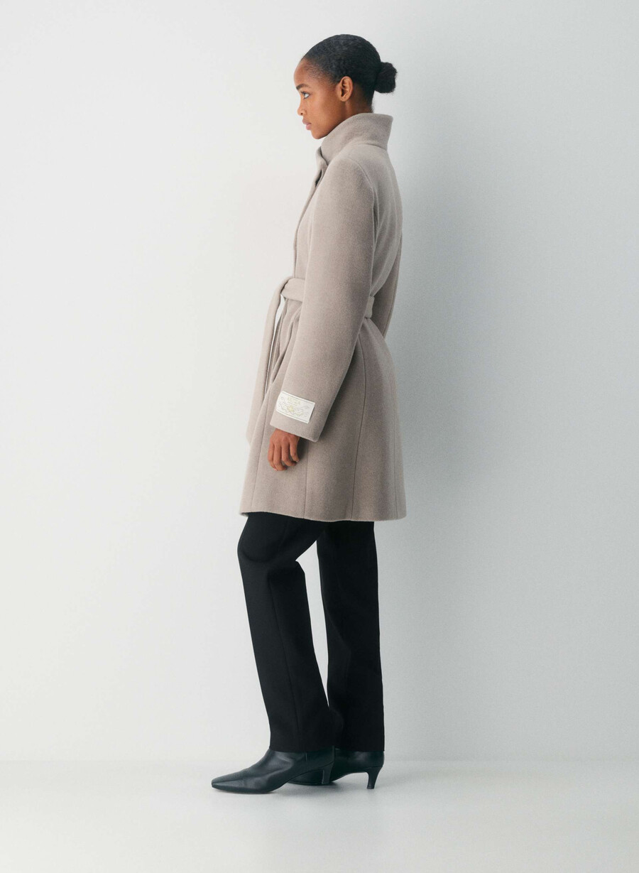 connor-kåpen - myk ullkasjmir heather warm taupe