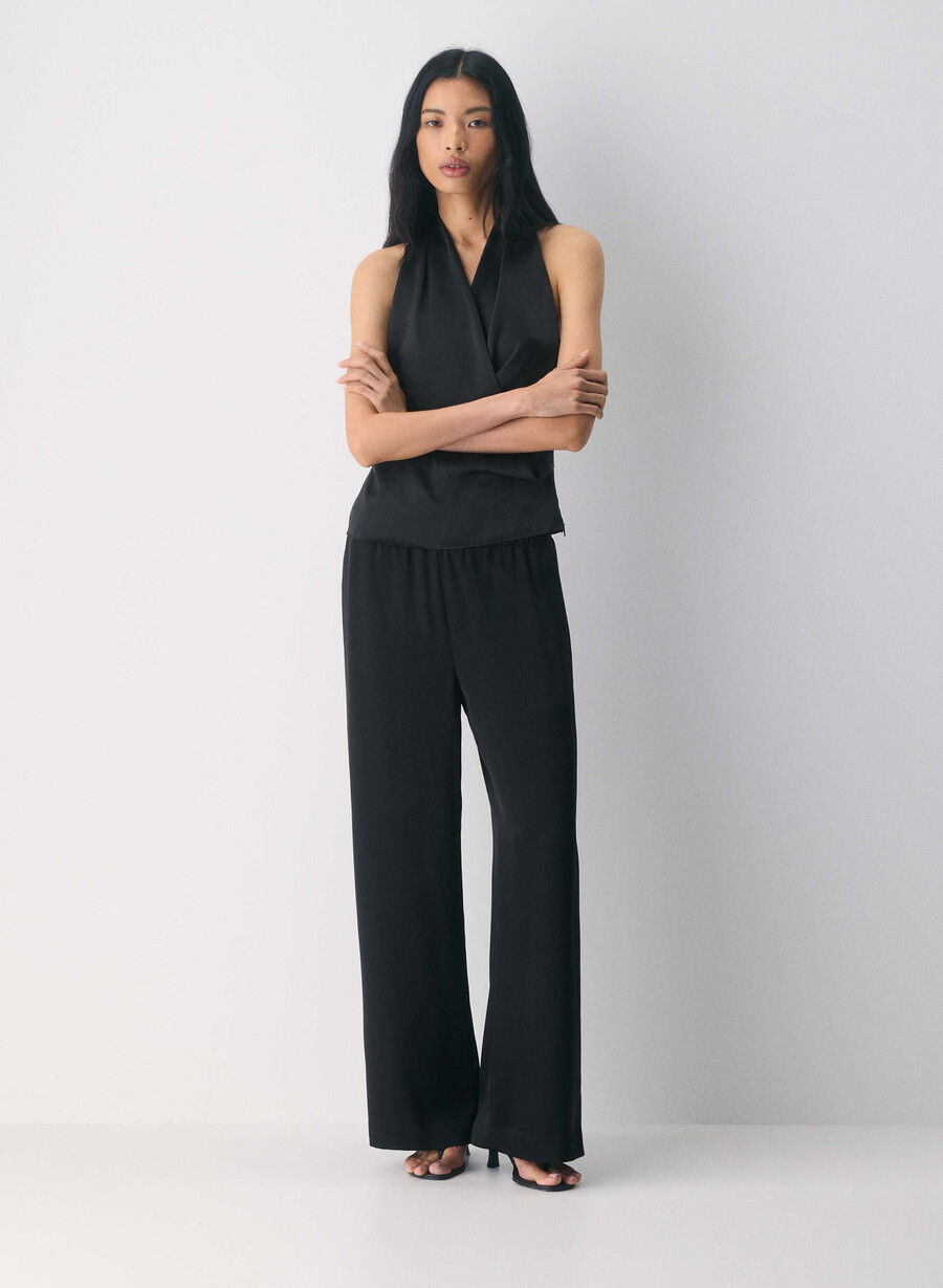 the lodge pant – sateng svart