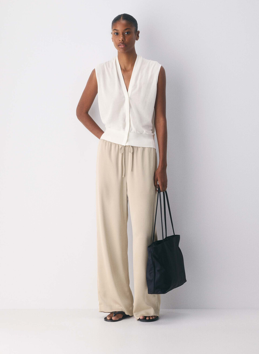 the lodge pant - sateng marcona beige