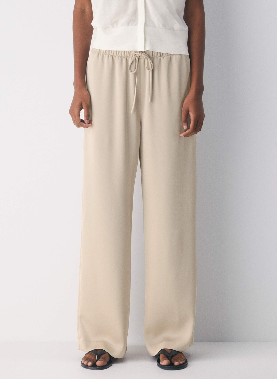 the lodge pant - sateng marcona beige