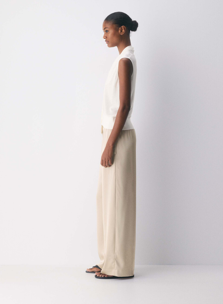 the lodge pant - sateng marcona beige