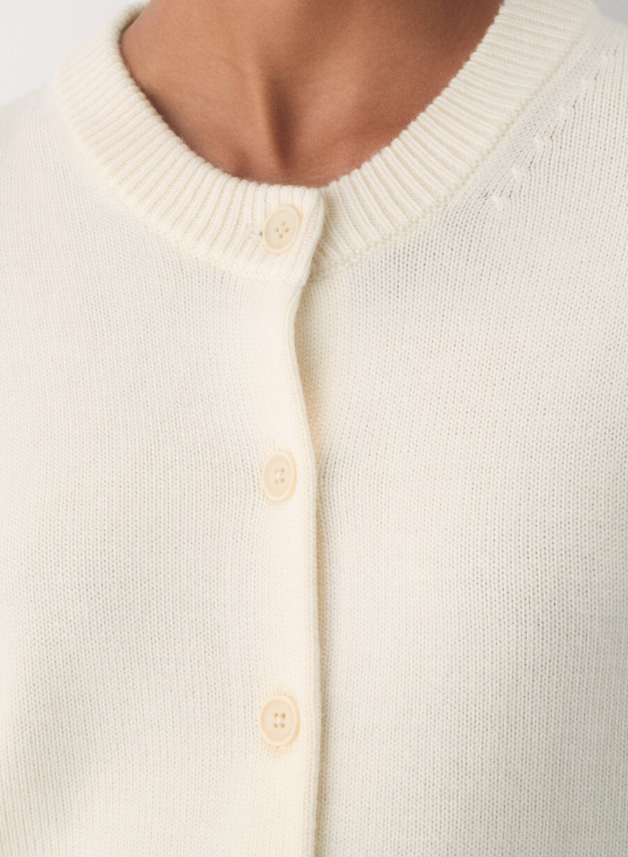 essential merinoull cardigan i blinkende rød