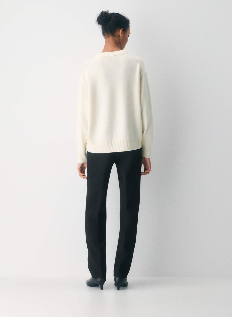 essential merinoull cardigan i blinkende rød