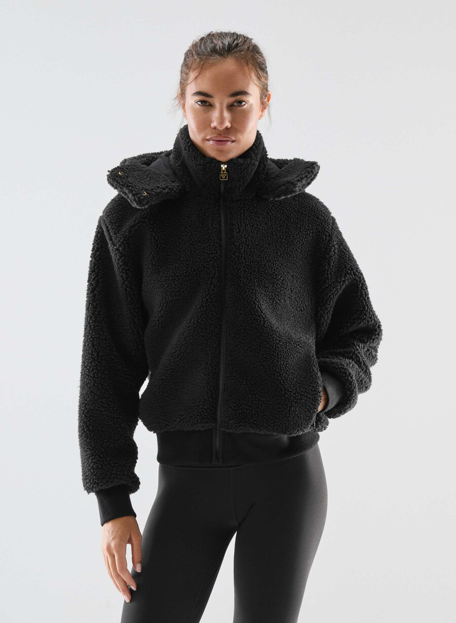 glacier zip hoodie svart