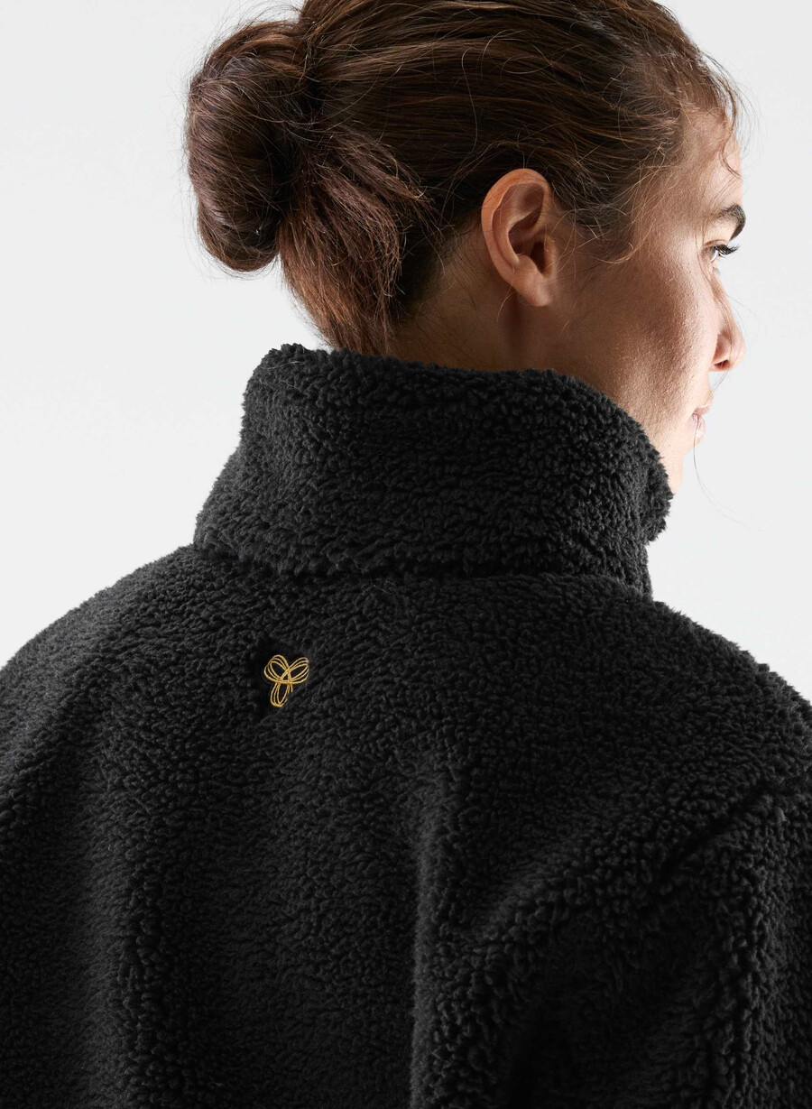 glacier zip hoodie svart