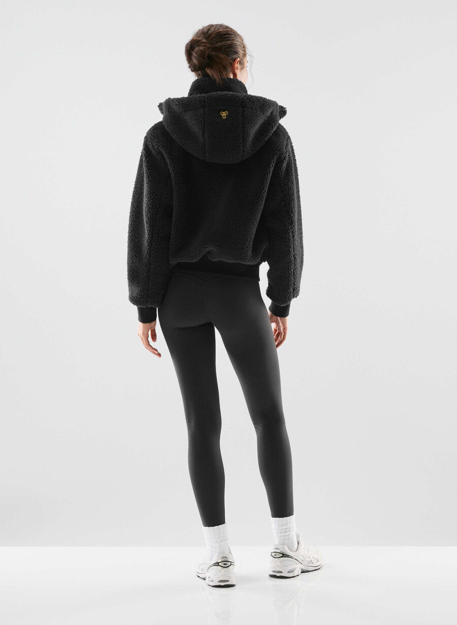glacier zip hoodie svart