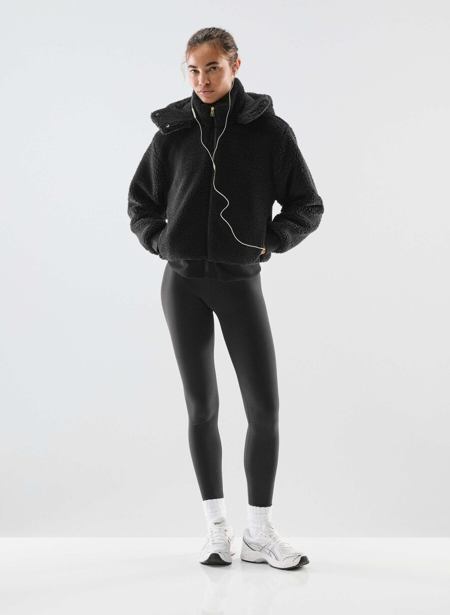 glacier zip hoodie svart