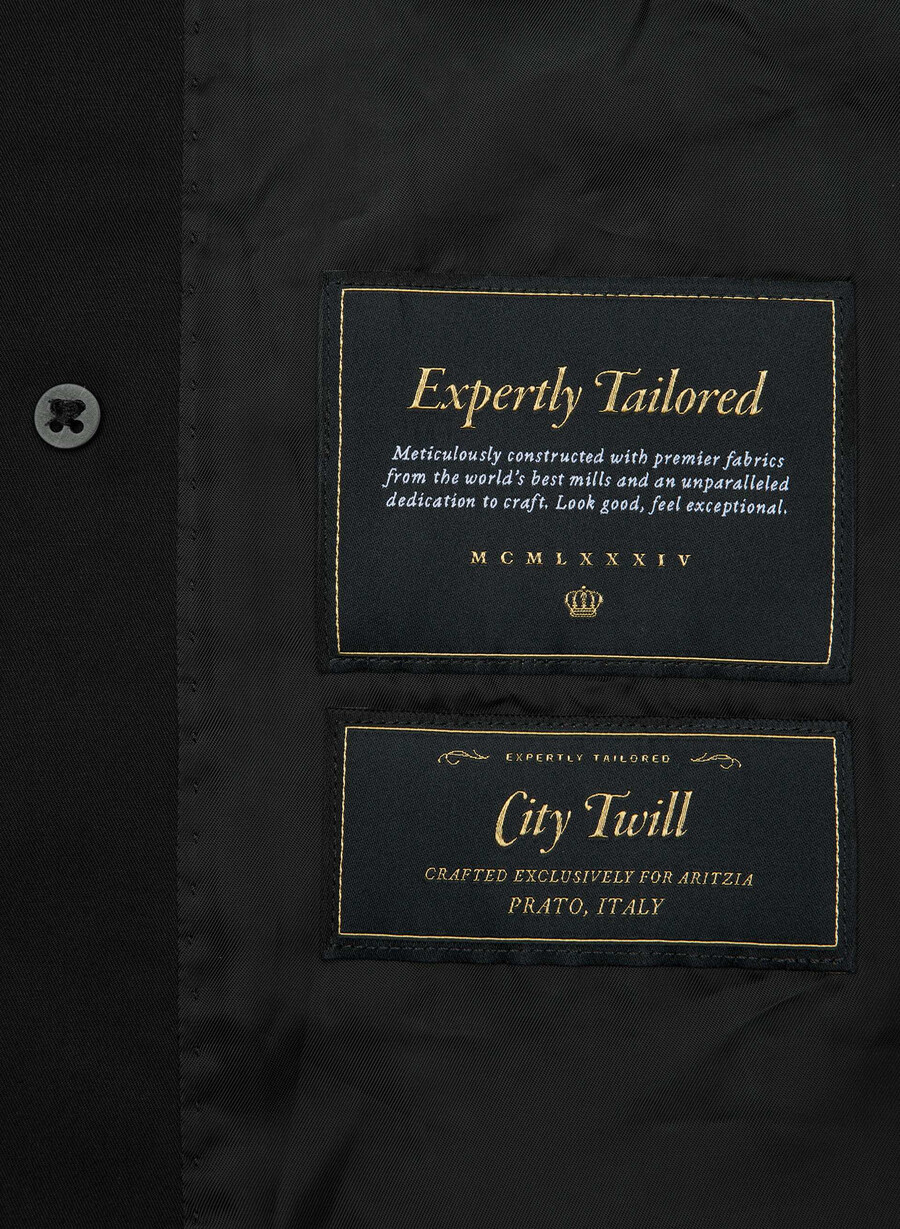 finch-trenchkåpen - city twill svart