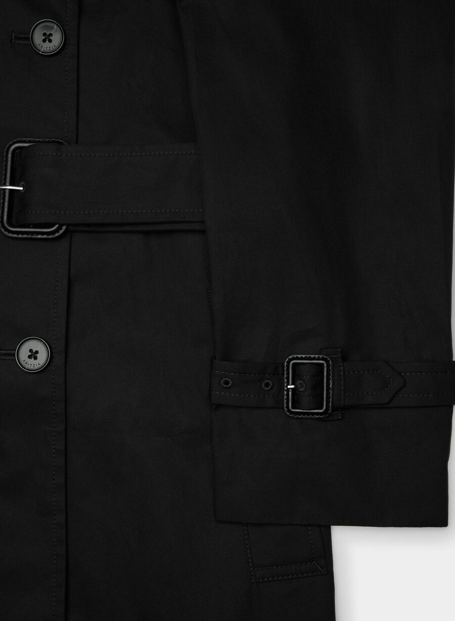 finch-trenchkåpen - city twill svart