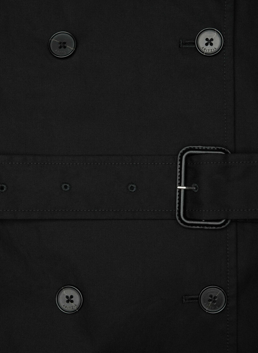 finch-trenchkåpen - city twill svart
