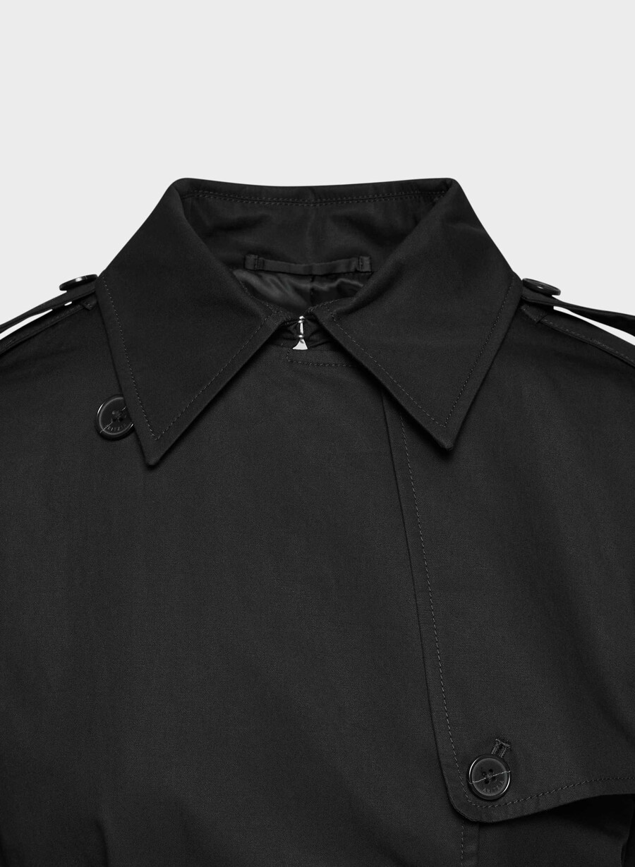 finch-trenchkåpen - city twill svart