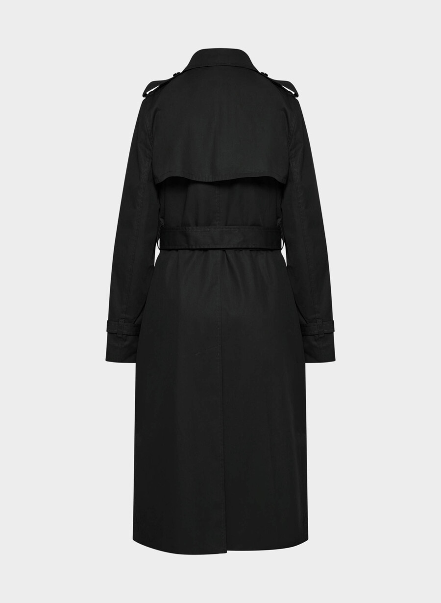 finch-trenchkåpen - city twill svart