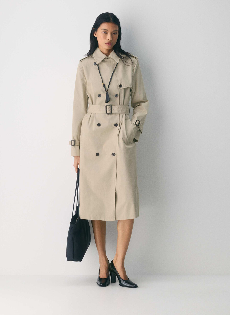 finch-trenchcoaten - city twill marcona beige