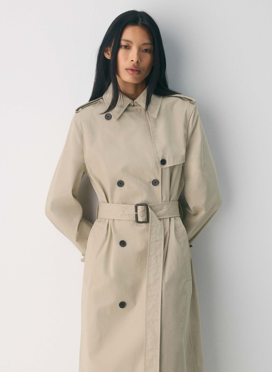 finch-trenchcoaten - city twill marcona beige