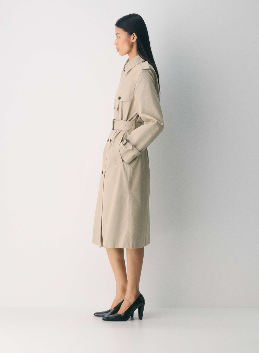 finch-trenchcoaten - city twill marcona beige