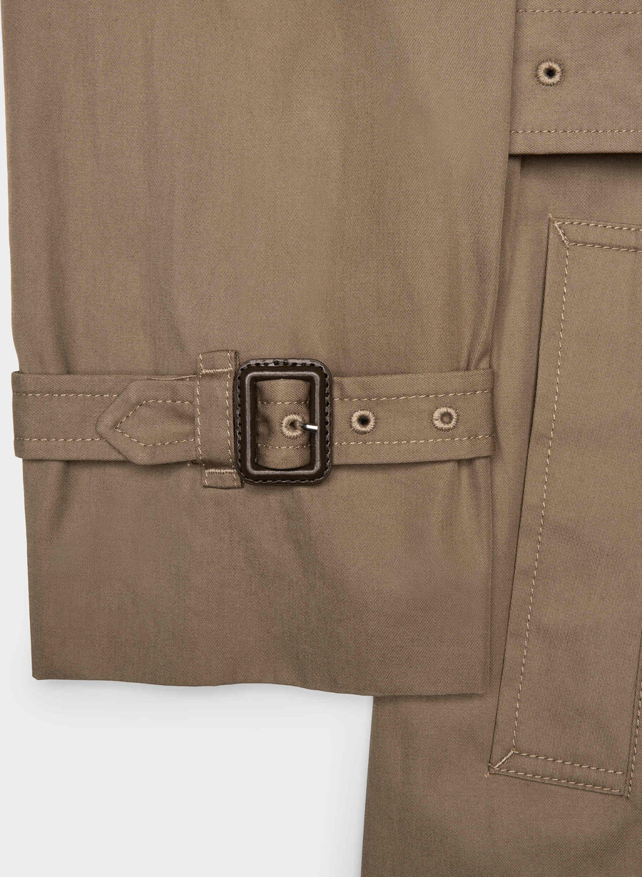 finch-trenchcoaten - city twill folio brun