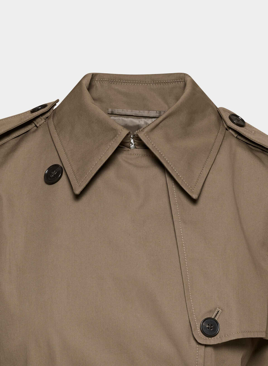 finch-trenchcoaten - city twill folio brun