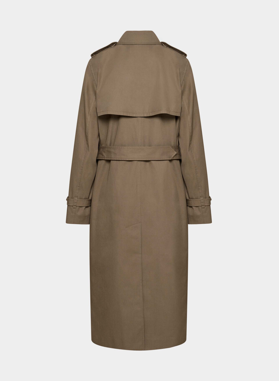 finch-trenchcoaten - city twill folio brun