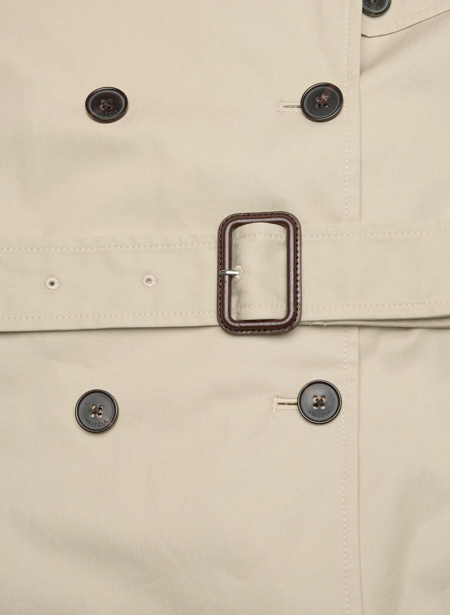 ny the finch mid trench coat - city twill marcona beige