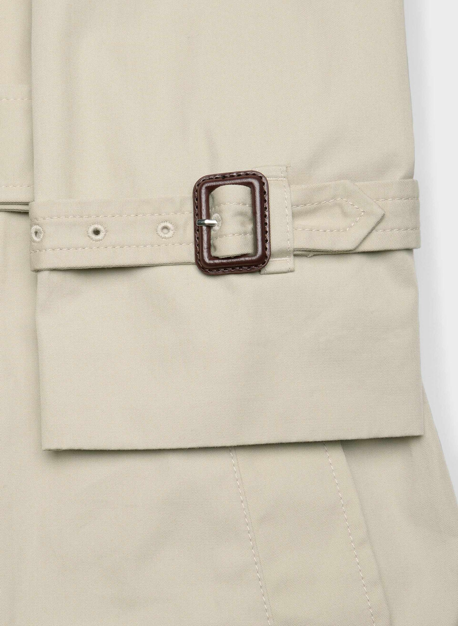 ny the finch mid trench coat - city twill marcona beige