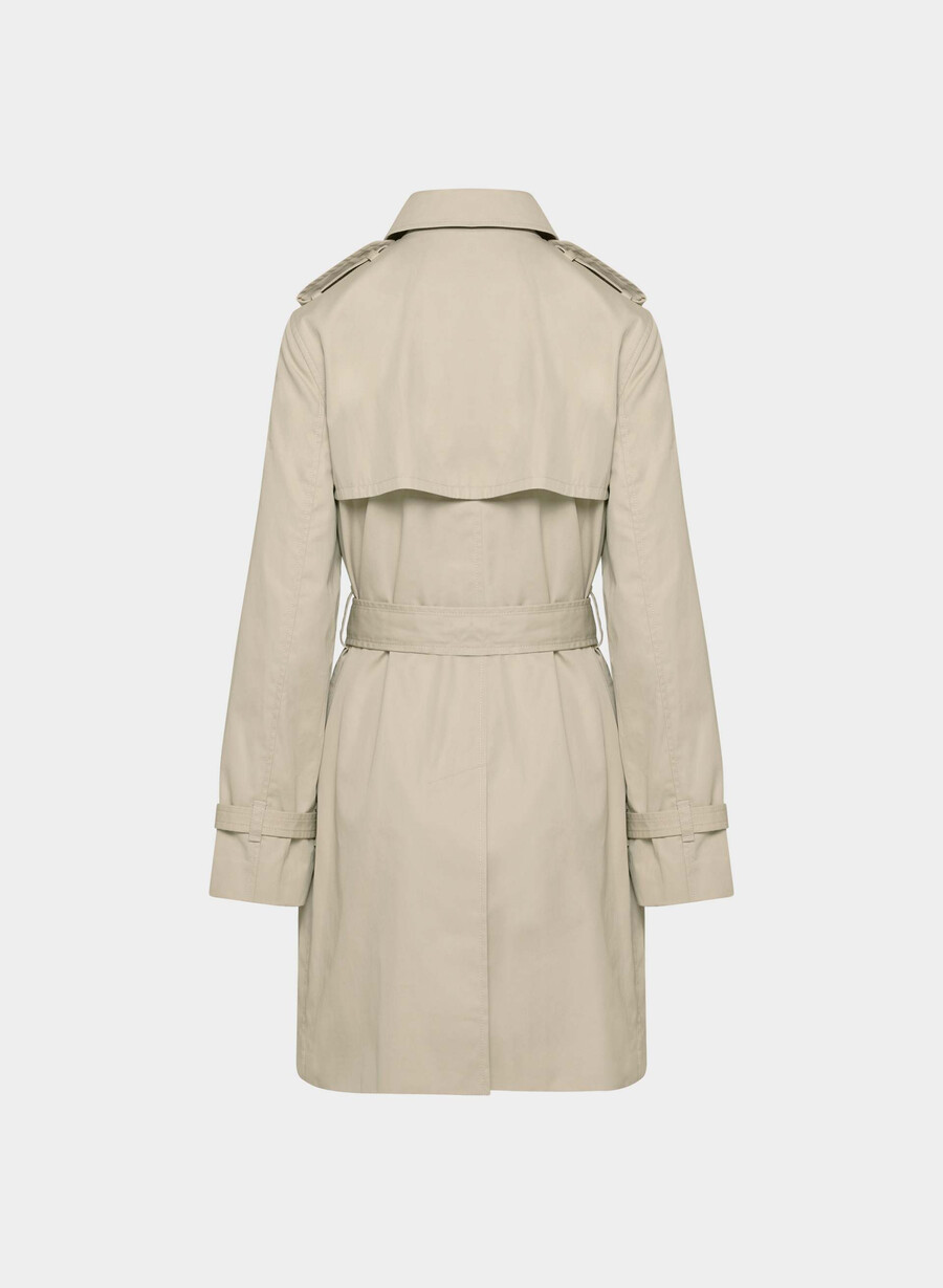 ny the finch mid trench coat - city twill marcona beige