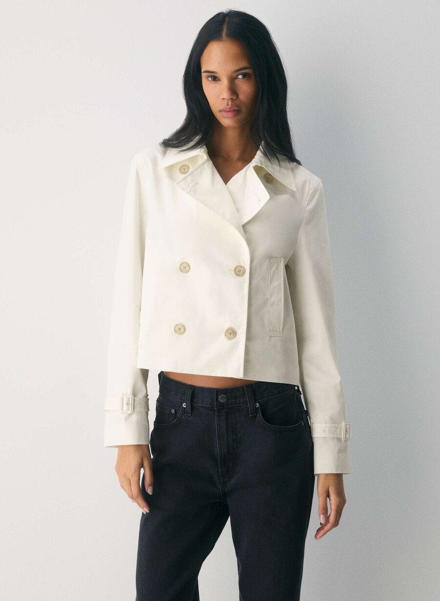 esquire trench coat - city twill lys bjØrk