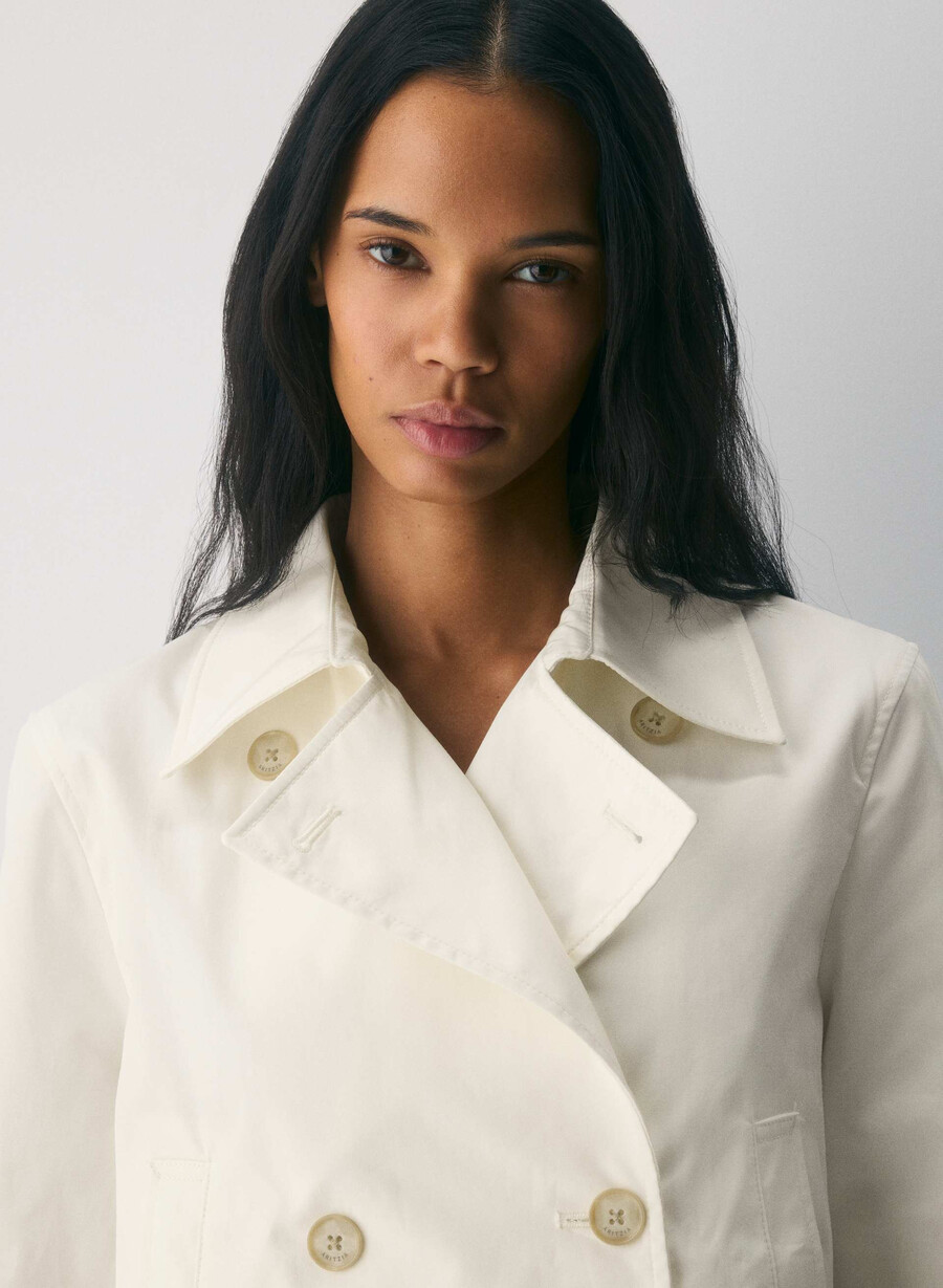 esquire trench coat - city twill lys bjØrk