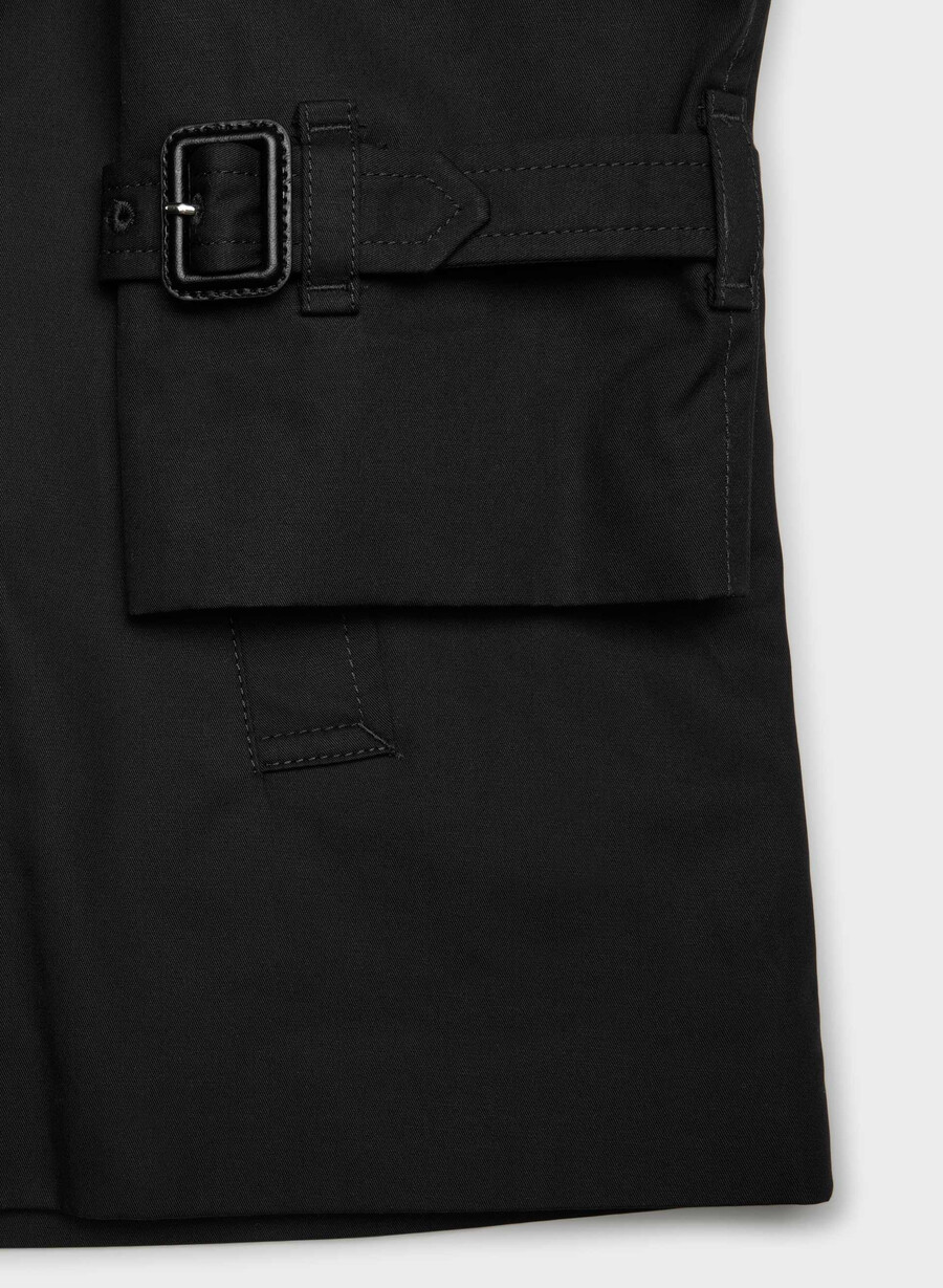 esquire trench coat - city twill svart