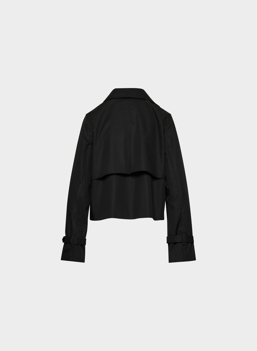 esquire trench coat - city twill svart
