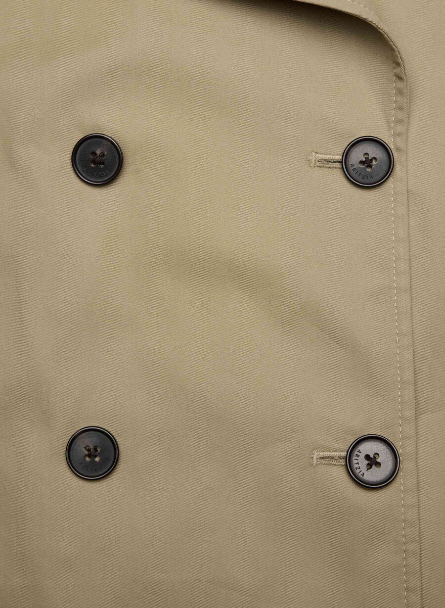 esquire trench coat - city twill wicker tan