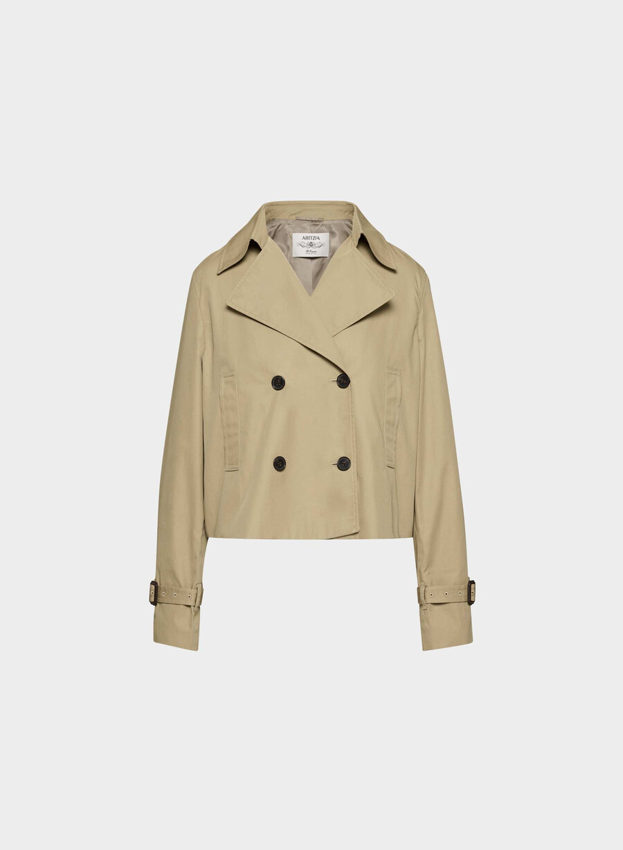 esquire trench coat - city twill wicker tan