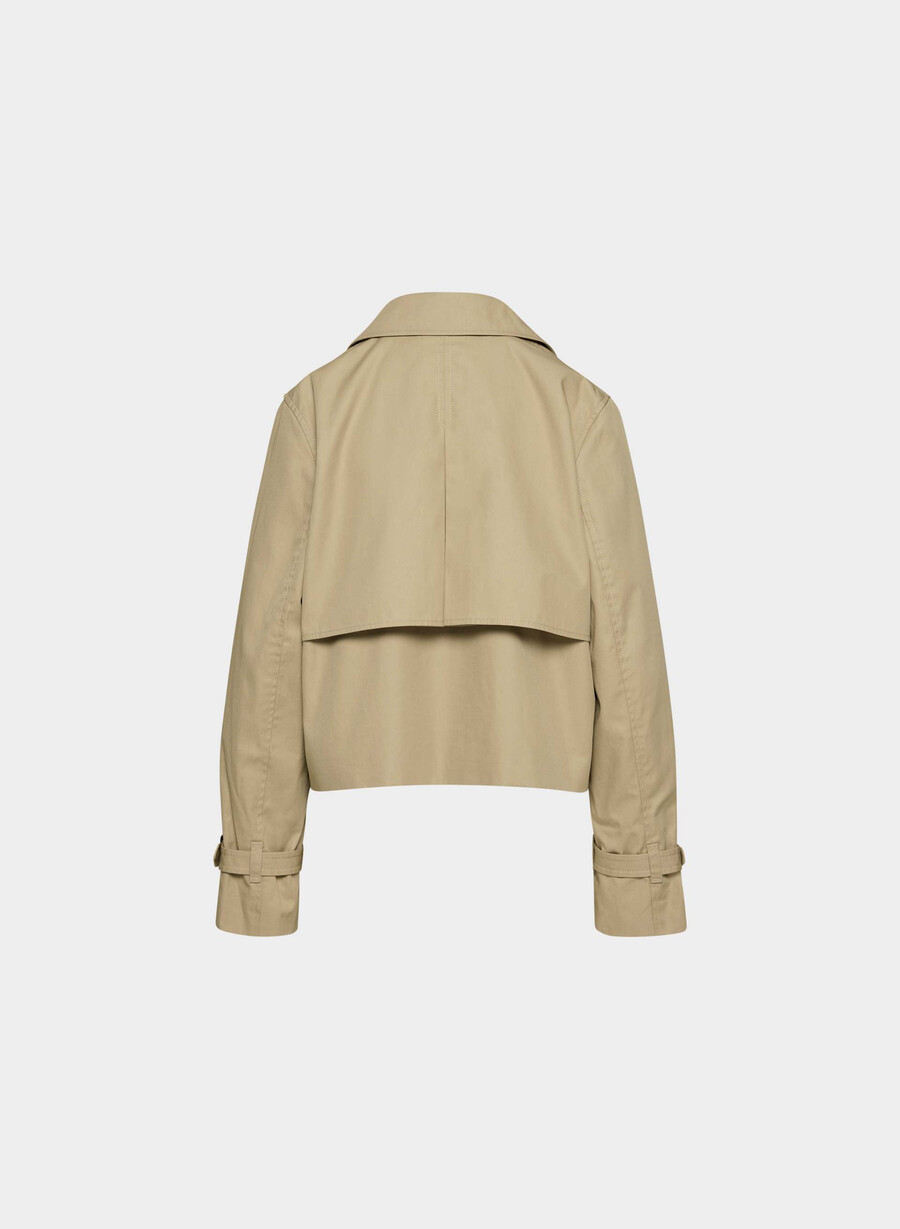 esquire trench coat - city twill wicker tan