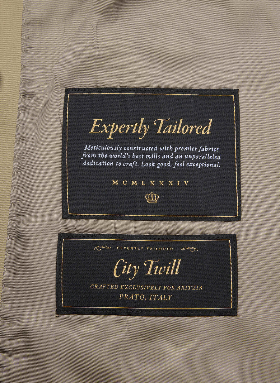 esquire trench coat - city twill wicker tan